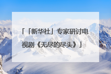 「新华社」专家研讨电视剧《无尽的尽头》