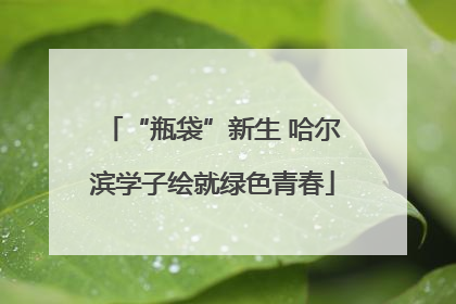 “瓶袋”新生 哈尔滨学子绘就绿色青春