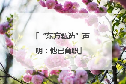 “东方甄选”声明：他已离职