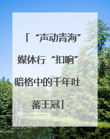“声动青海”媒体行“扣响”暗格中的千年吐蕃王冠
