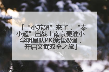 “小苏超”来了，“秦小超”出战！南京秦淮小学明星队PK徐淮双强，开启文武双全之旅