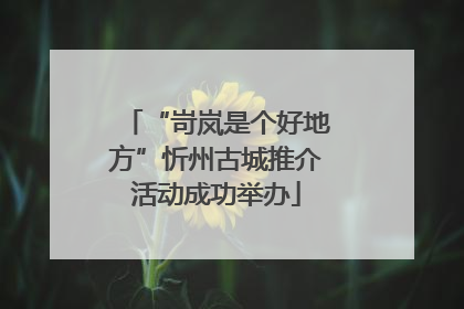 “岢岚是个好地方”忻州古城推介活动成功举办