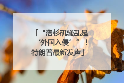 “洛杉矶骚乱是‘外国入侵’”！特朗普最新发声