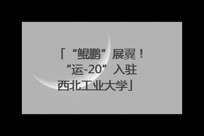 “鲲鹏”展翼！“运-20”入驻西北工业大学