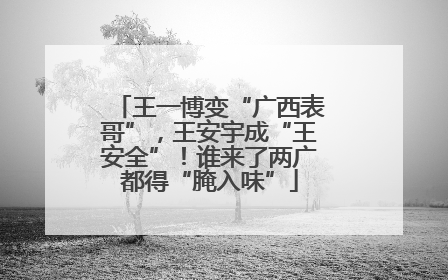 王一博变“广西表哥”，王安宇成“王安全”！谁来了两广都得“腌入味”