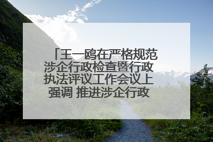 王一鸥在严格规范涉企行政检查暨行政执法评议工作会议上强调 推进涉企行政检查质效大幅提升