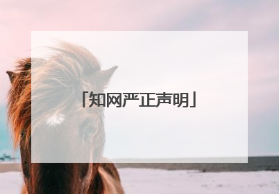 知网严正声明