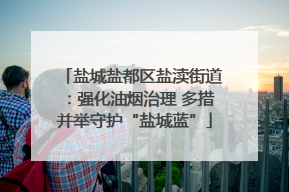 盐城盐都区盐渎街道：强化油烟治理 多措并举守护“盐城蓝”