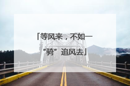 等风来，不如一“骑”追风去