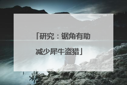 研究：锯角有助减少犀牛盗猎