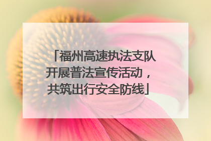 福州高速执法支队开展普法宣传活动，共筑出行安全防线