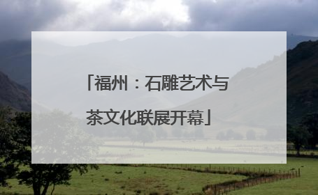 福州：石雕艺术与茶文化联展开幕