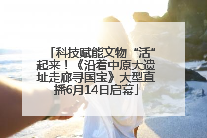 科技赋能文物“活”起来！《沿着中原大遗址走廊寻国宝》大型直播6月14日启幕