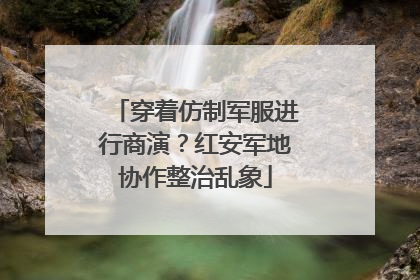 穿着仿制军服进行商演？红安军地协作整治乱象