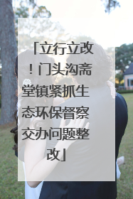 立行立改！门头沟斋堂镇紧抓生态环保督察交办问题整改