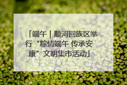 端午｜顺河回族区举行“粽情端午 传承安康”文明集市活动