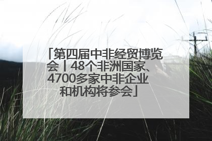 第四届中非经贸博览会丨48个非洲国家、4700多家中非企业和机构将参会
