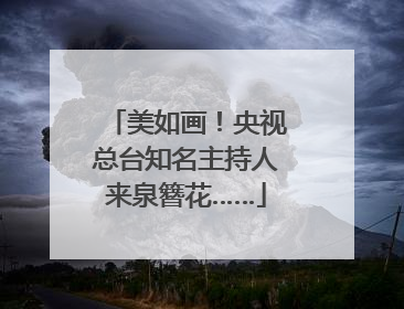 美如画！央视总台知名主持人来泉簪花……