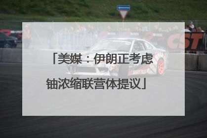 美媒：伊朗正考虑铀浓缩联营体提议
