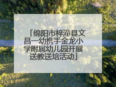 绵阳市梓潼县文昌一幼携手金龙小学附属幼儿园开展送教送培活动