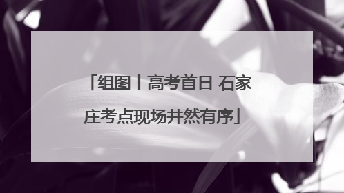 组图丨高考首日 石家庄考点现场井然有序