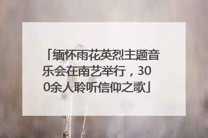 缅怀雨花英烈主题音乐会在南艺举行，300余人聆听信仰之歌