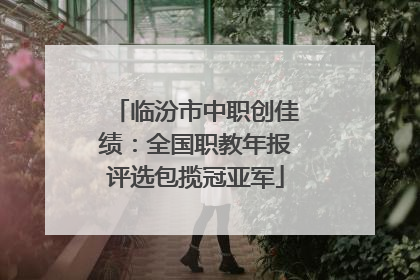 临汾市中职创佳绩：全国职教年报评选包揽冠亚军