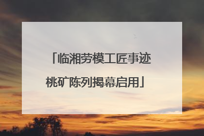 临湘劳模工匠事迹桃矿陈列揭幕启用