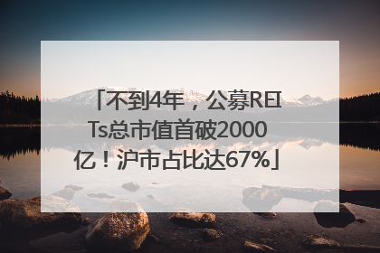 不到4年，公募REITs总市值首破2000亿！沪市占比达67%