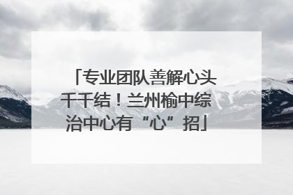 专业团队善解心头千千结！兰州榆中综治中心有“心”招