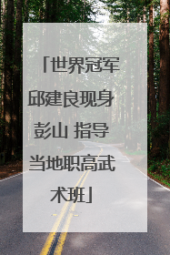 世界冠军邱建良现身彭山 指导当地职高武术班