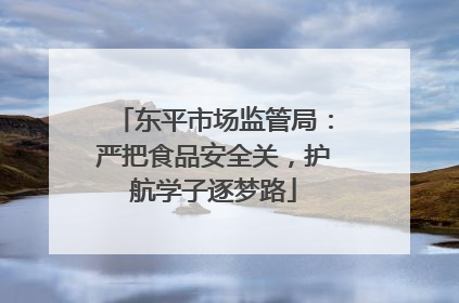 东平市场监管局：严把食品安全关，护航学子逐梦路