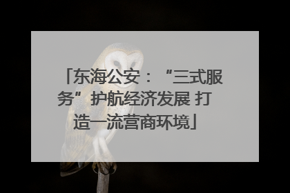 东海公安：“三式服务”护航经济发展 打造一流营商环境