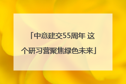 中意建交55周年 这个研习营聚焦绿色未来