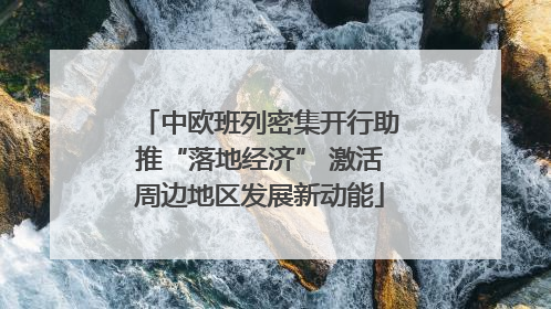 中欧班列密集开行助推“落地经济” 激活周边地区发展新动能