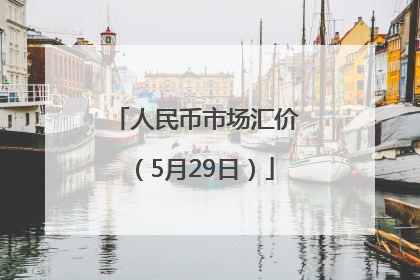人民币市场汇价（5月29日）