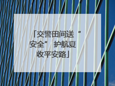 交警田间送“安全” 护航夏收平安路