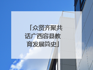 众贤齐聚共话广西容县教育发展简史