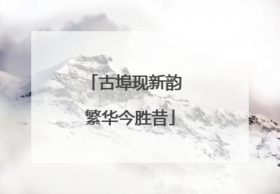 古埠现新韵 繁华今胜昔