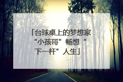 台球桌上的梦想家 “小孩哥”畅想“下一杆”人生