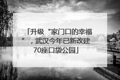 升级“家门口的幸福”，武汉今年已新改建70座口袋公园