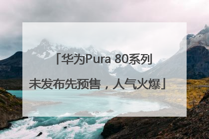 华为Pura 80系列未发布先预售，人气火爆