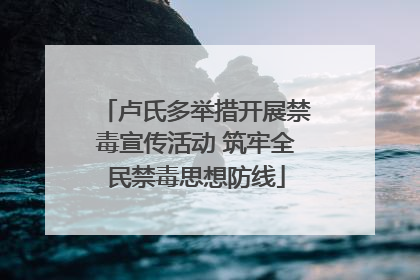 卢氏多举措开展禁毒宣传活动 筑牢全民禁毒思想防线