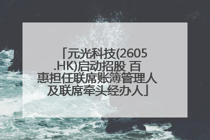 元光科技(2605.HK)启动招股 百惠担任联席账簿管理人及联席牵头经办人