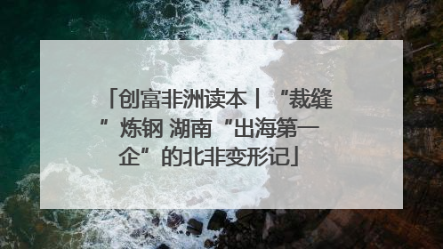 创富非洲读本丨“裁缝”炼钢 湖南“出海第一企”的北非变形记