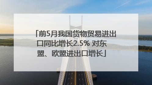 前5月我国货物贸易进出口同比增长2.5% 对东盟、欧盟进出口增长