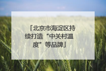 北京市海淀区持续打造“中关村温度”等品牌