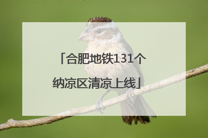合肥地铁131个纳凉区清凉上线