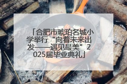 合肥市琥珀名城小学举行“向着未来出发——遇见最美”2025届毕业典礼