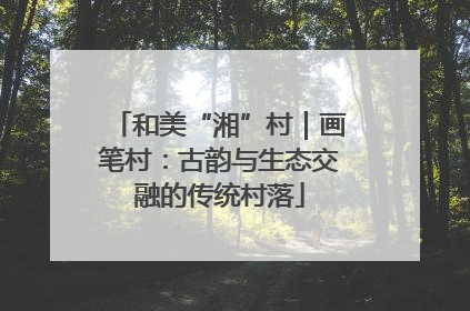 和美“湘”村｜画笔村：古韵与生态交融的传统村落
